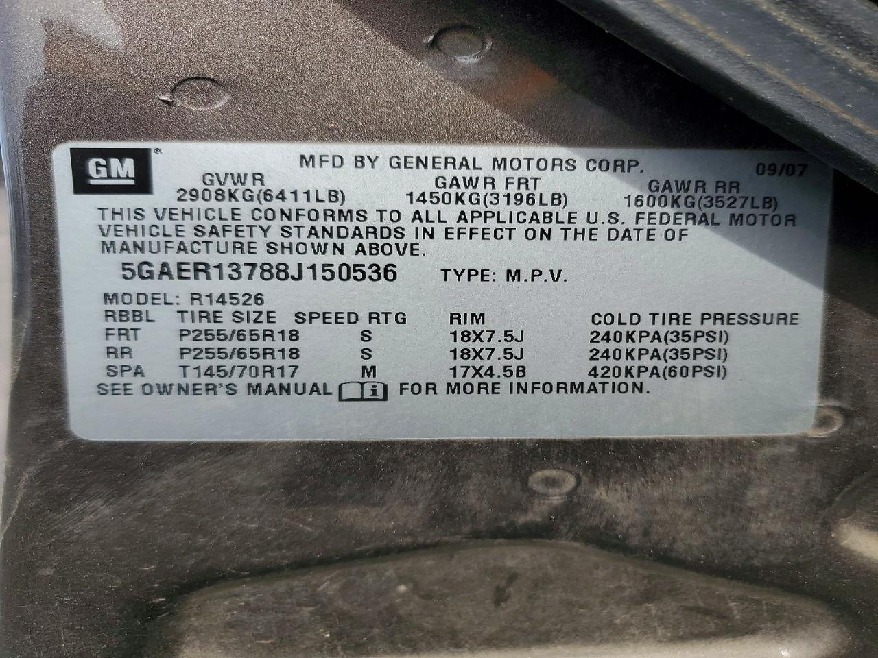 2008 BUICK ENCLAVE CX photo 25