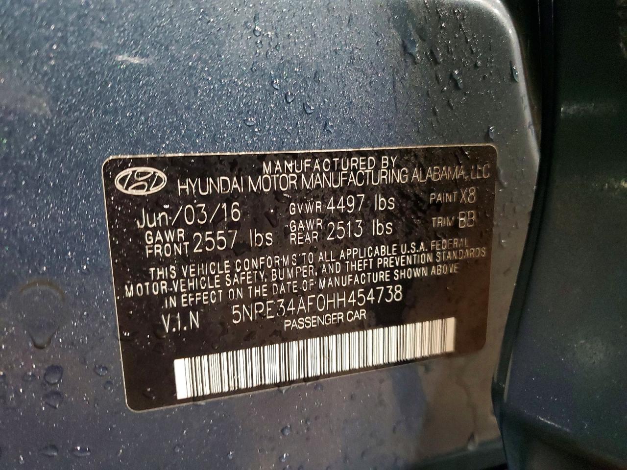 2017 HYUNDAI SONATA LIMITED photo 12