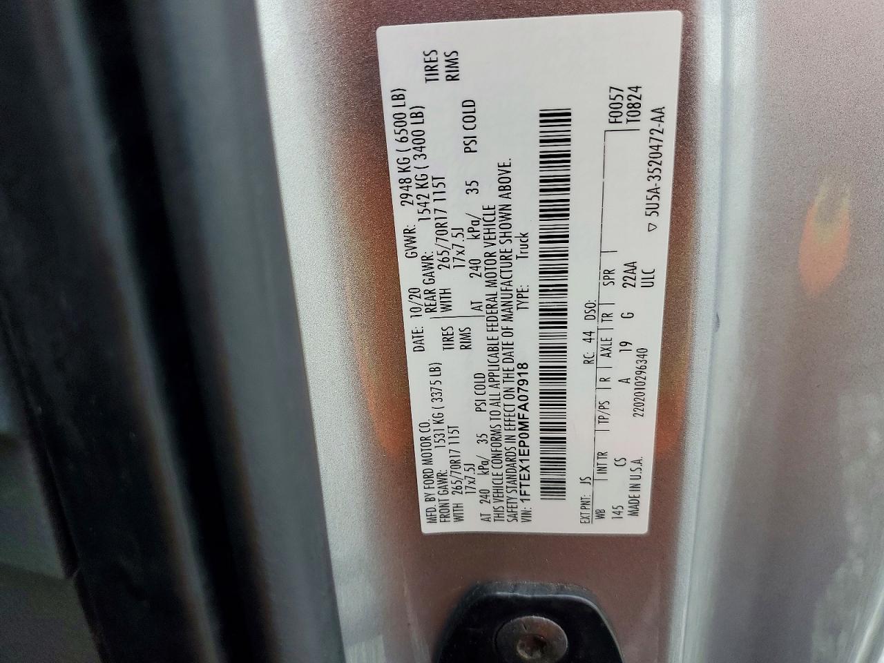2021 FORD F150 SUPER CAB photo 34