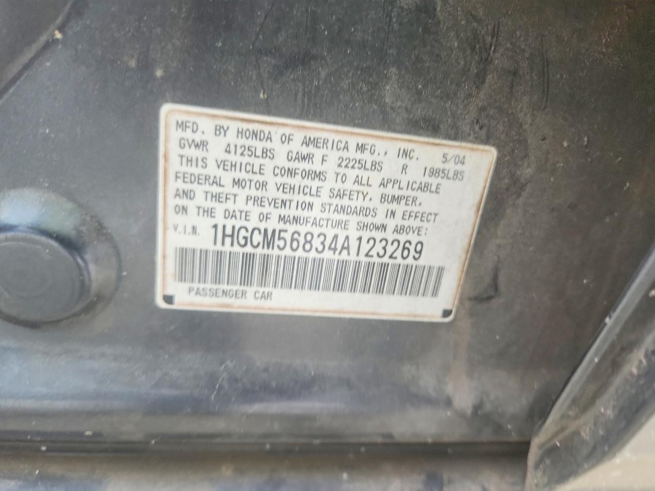 2004 HONDA ACCORD EX photo 12