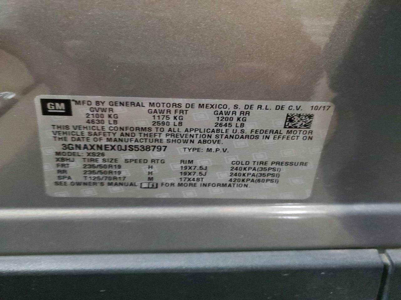 2018 CHEVROLET EQUINOX PREMIER photo 37