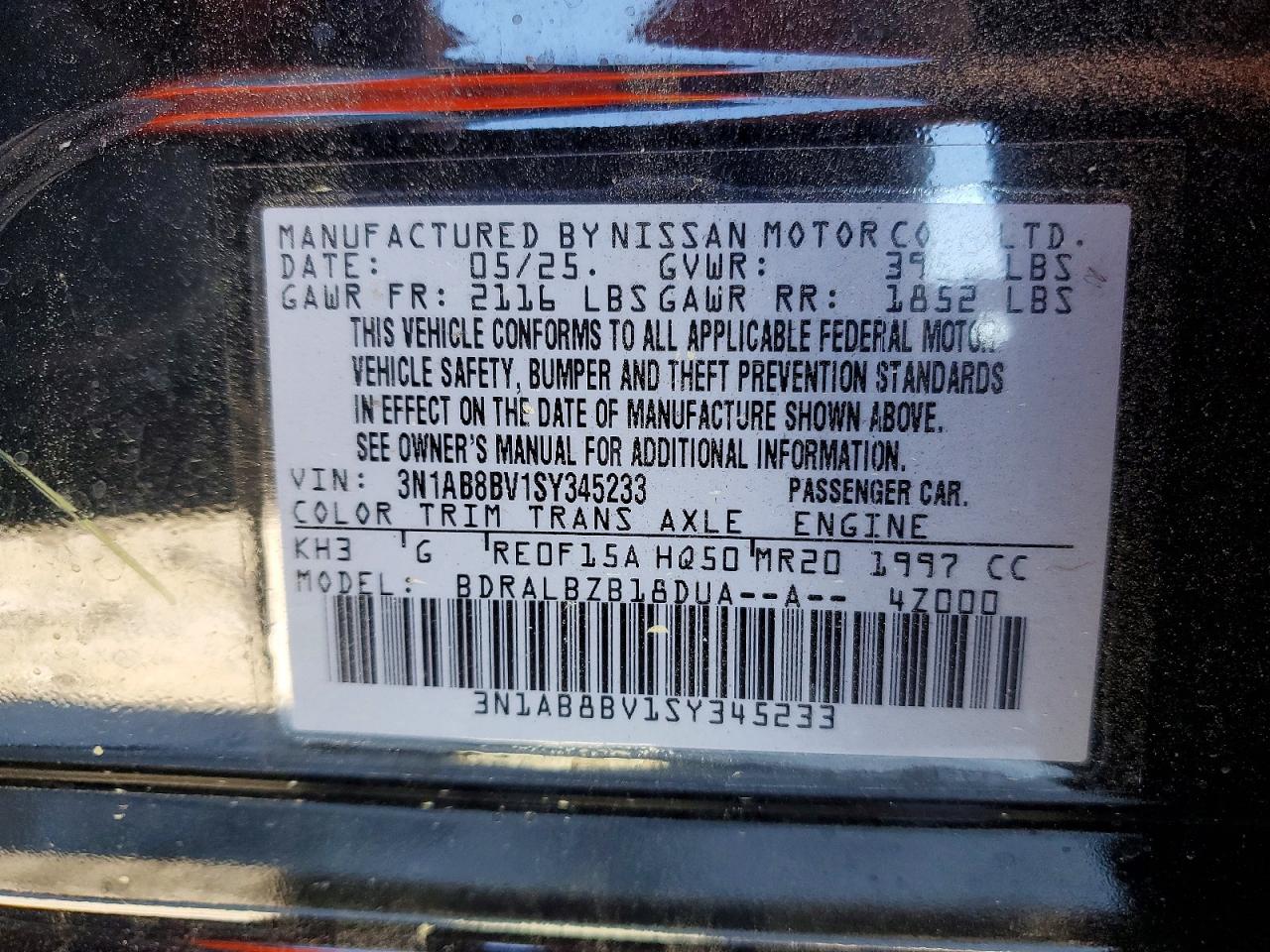 2025 NISSAN SENTRA S photo 34