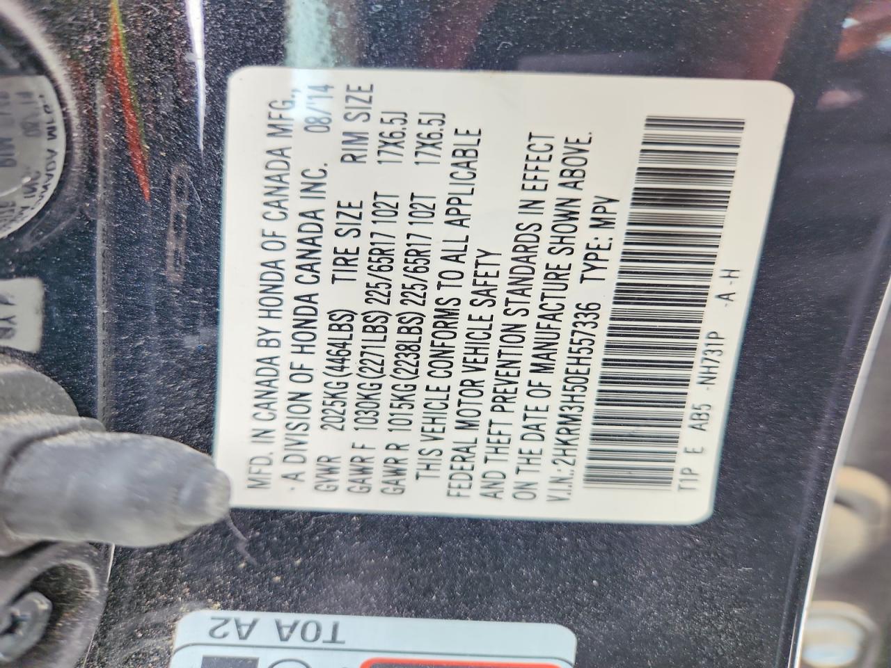 2014 HONDA CR-V EX photo 27