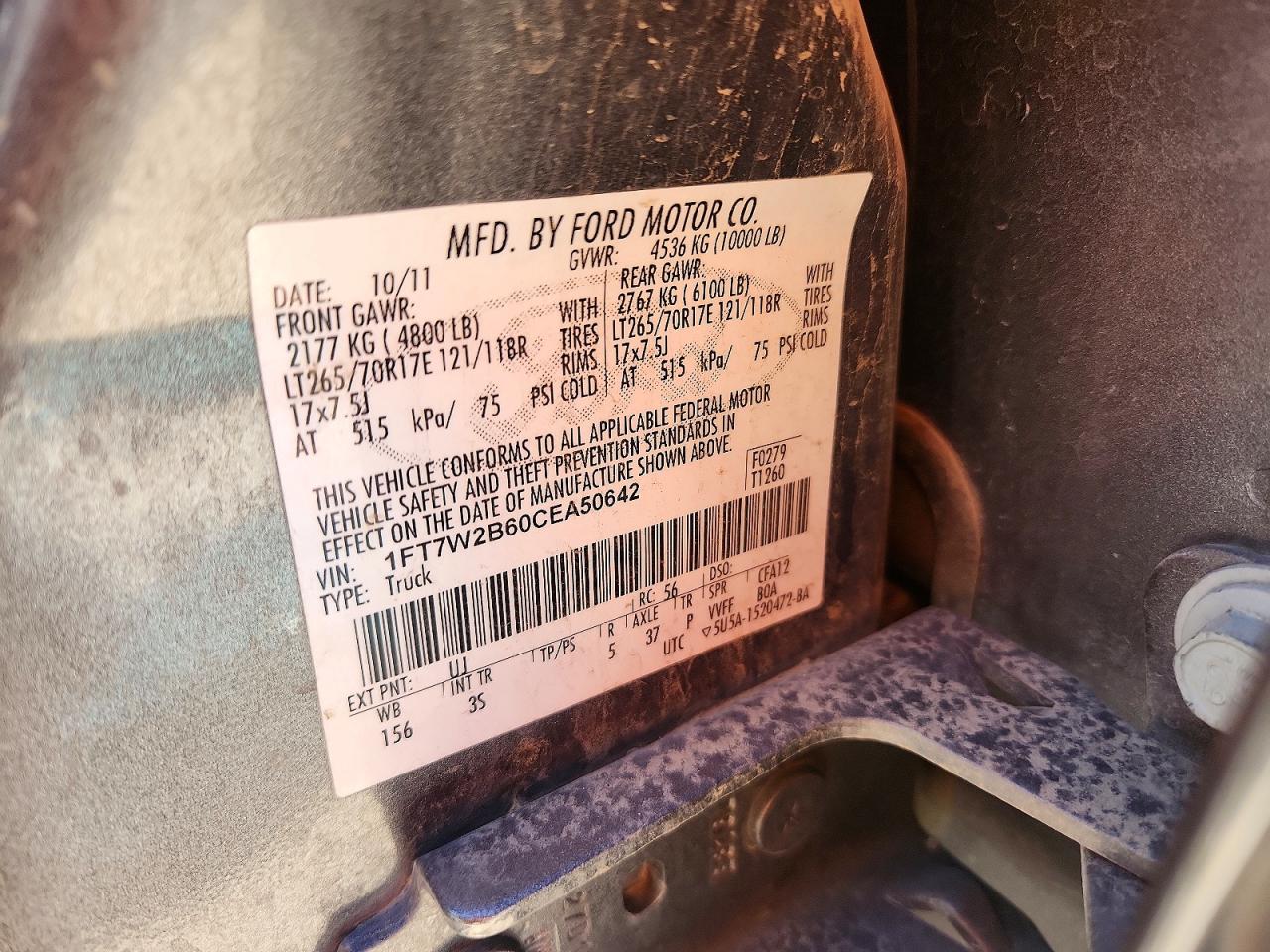 2012 FORD F250 SUPER DUTY photo 37
