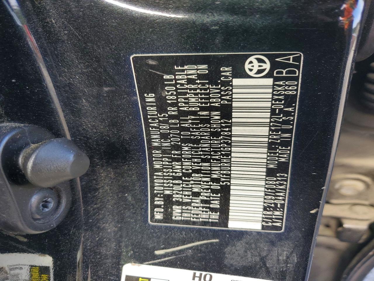 2016 TOYOTA COROLLA S PLUS photo 23