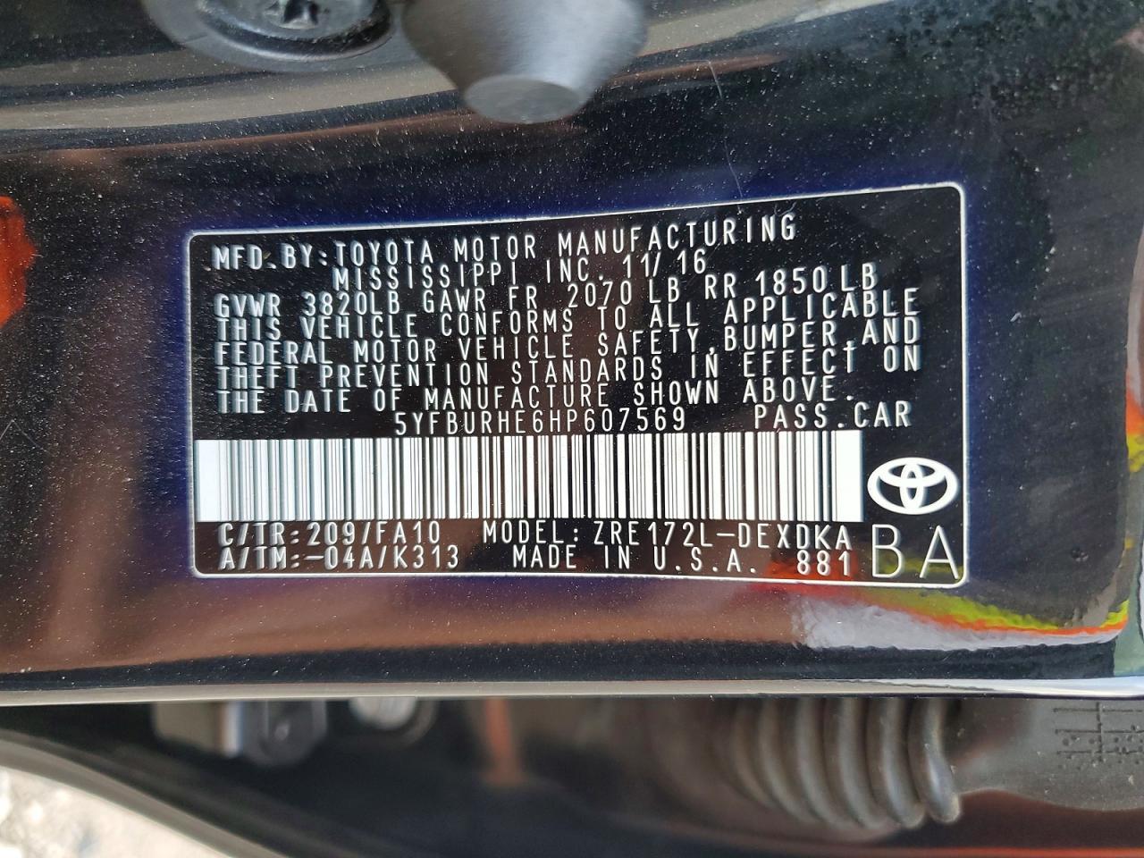 2017 TOYOTA COROLLA L photo 23