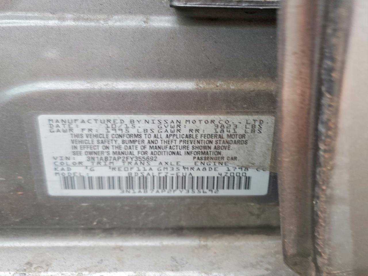 2015 NISSAN SENTRA FE+ S photo 23