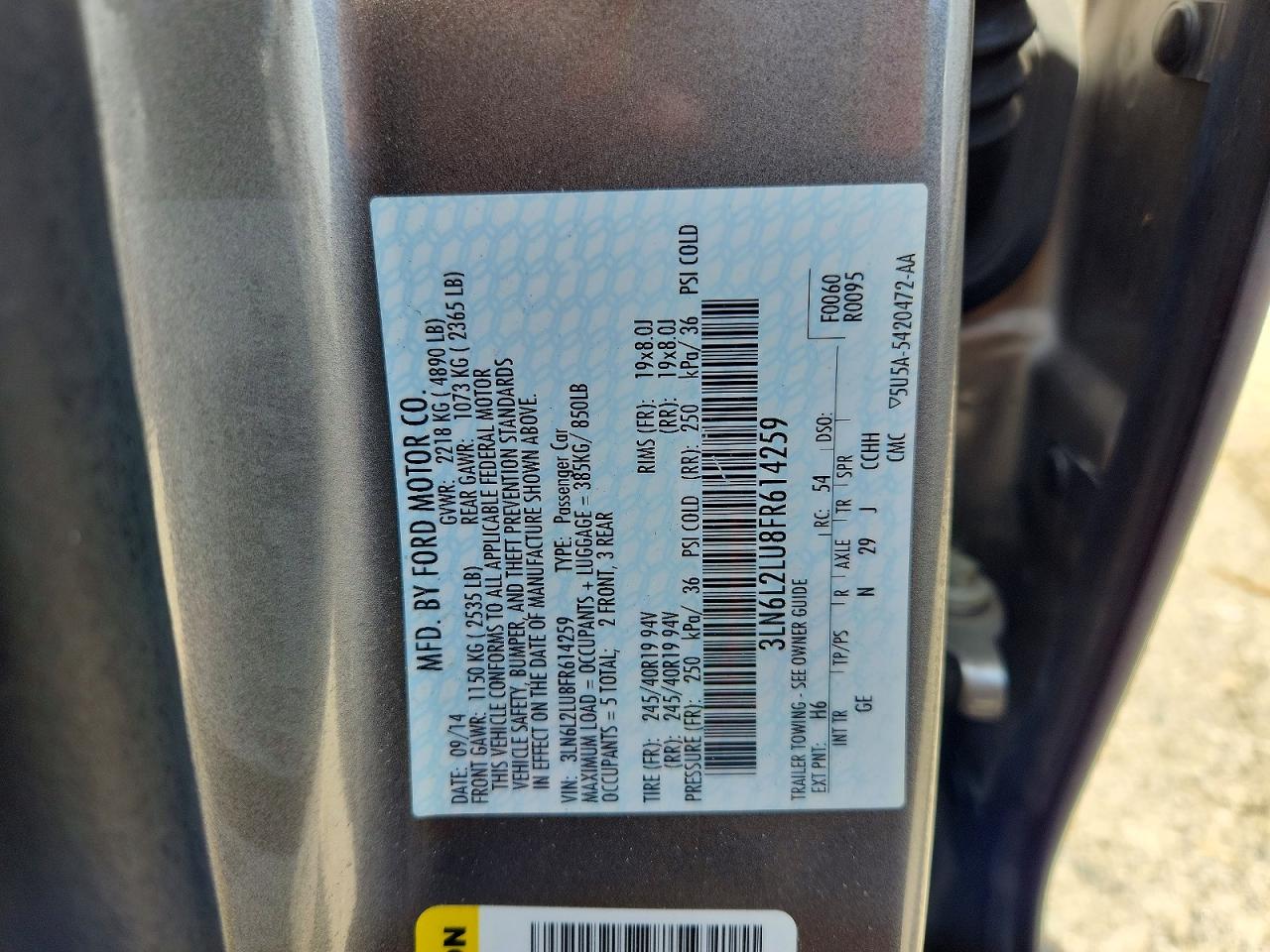 2015 LINCOLN MKZ HYBRID photo 23