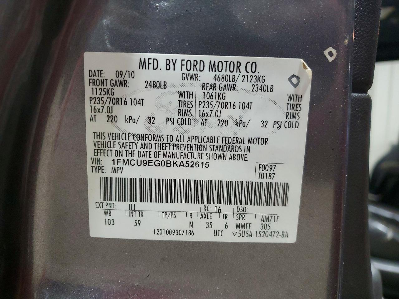 2011 FORD ESCAPE LIMITED photo 27