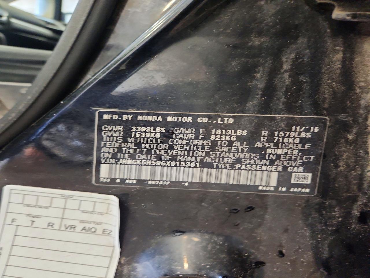 2016 HONDA FIT LX photo 23