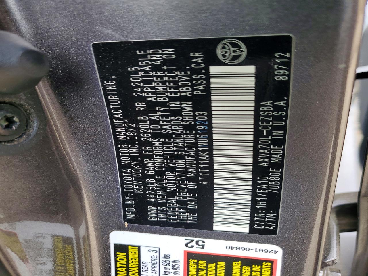 2022 TOYOTA CAMRY SE photo 23
