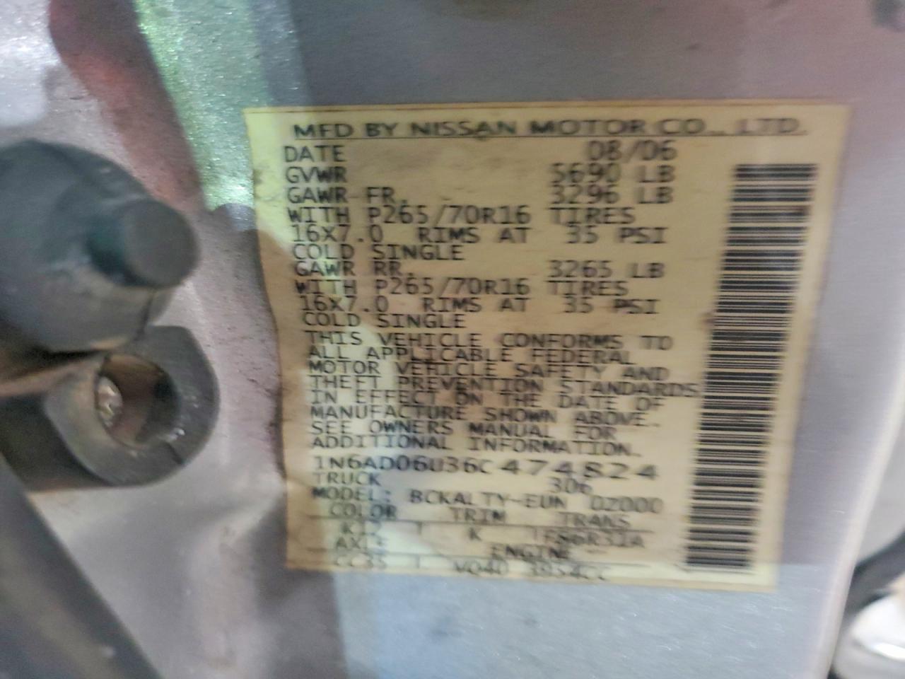 2006 NISSAN FRONTIER SE photo 34
