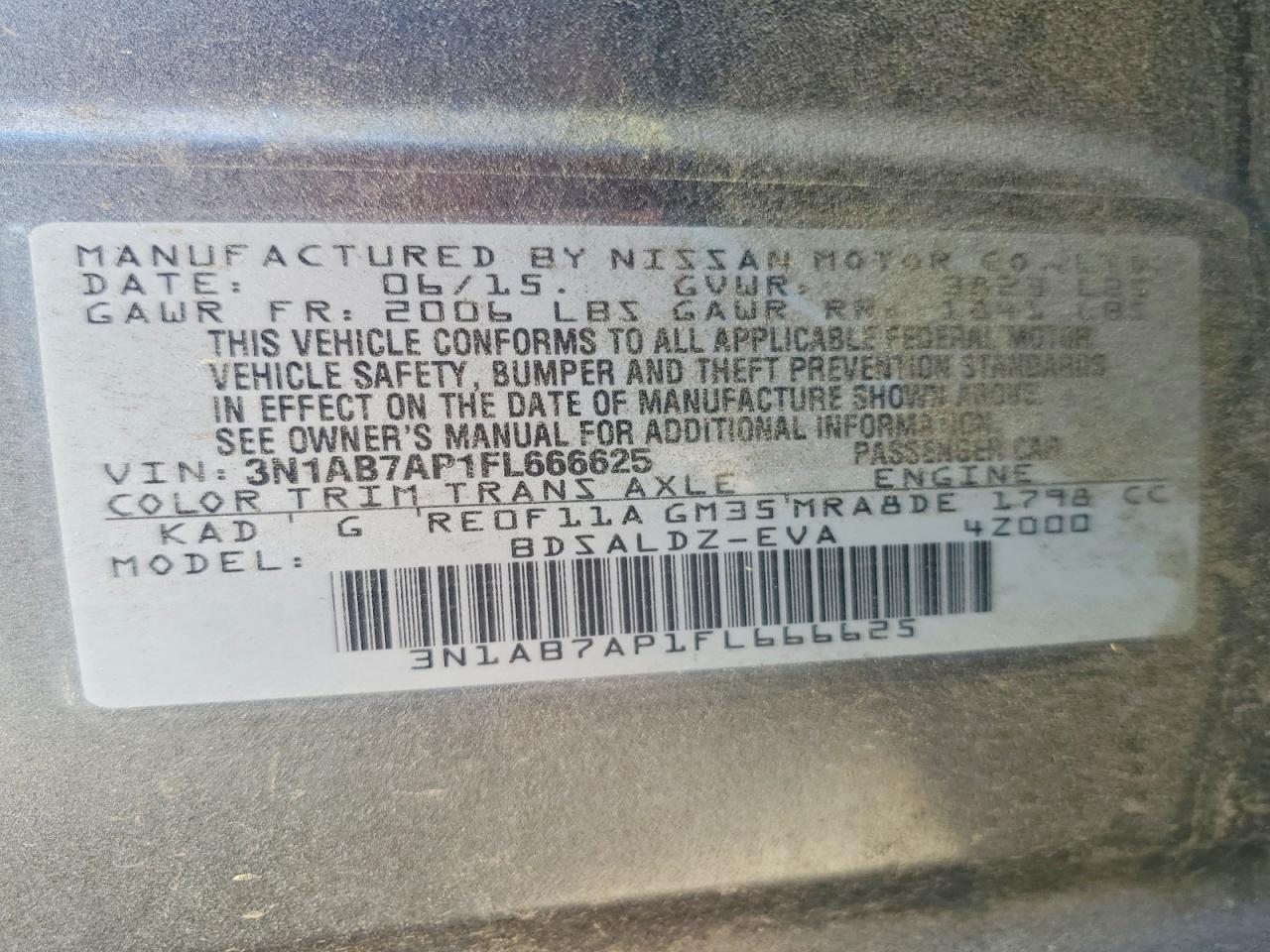 2015 NISSAN SENTRA SV photo 23