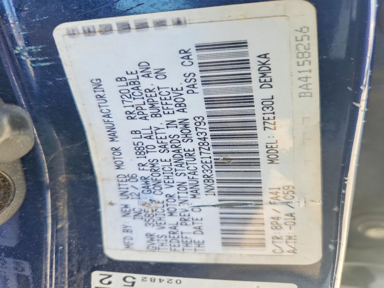 2007 TOYOTA COROLLA CE photo 23
