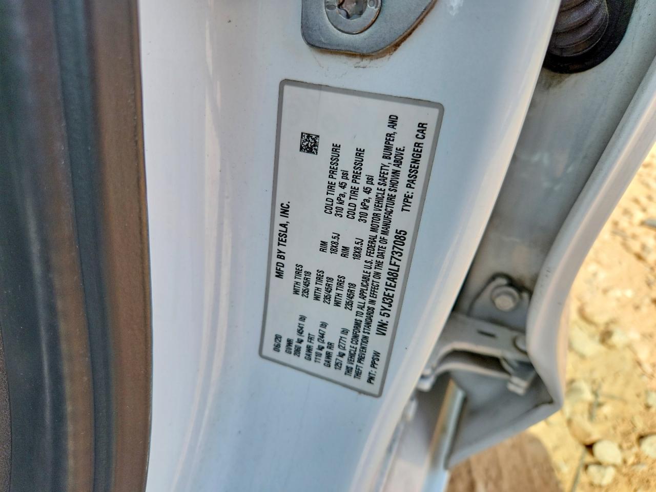 2020 TESLA MODEL 3 photo 23