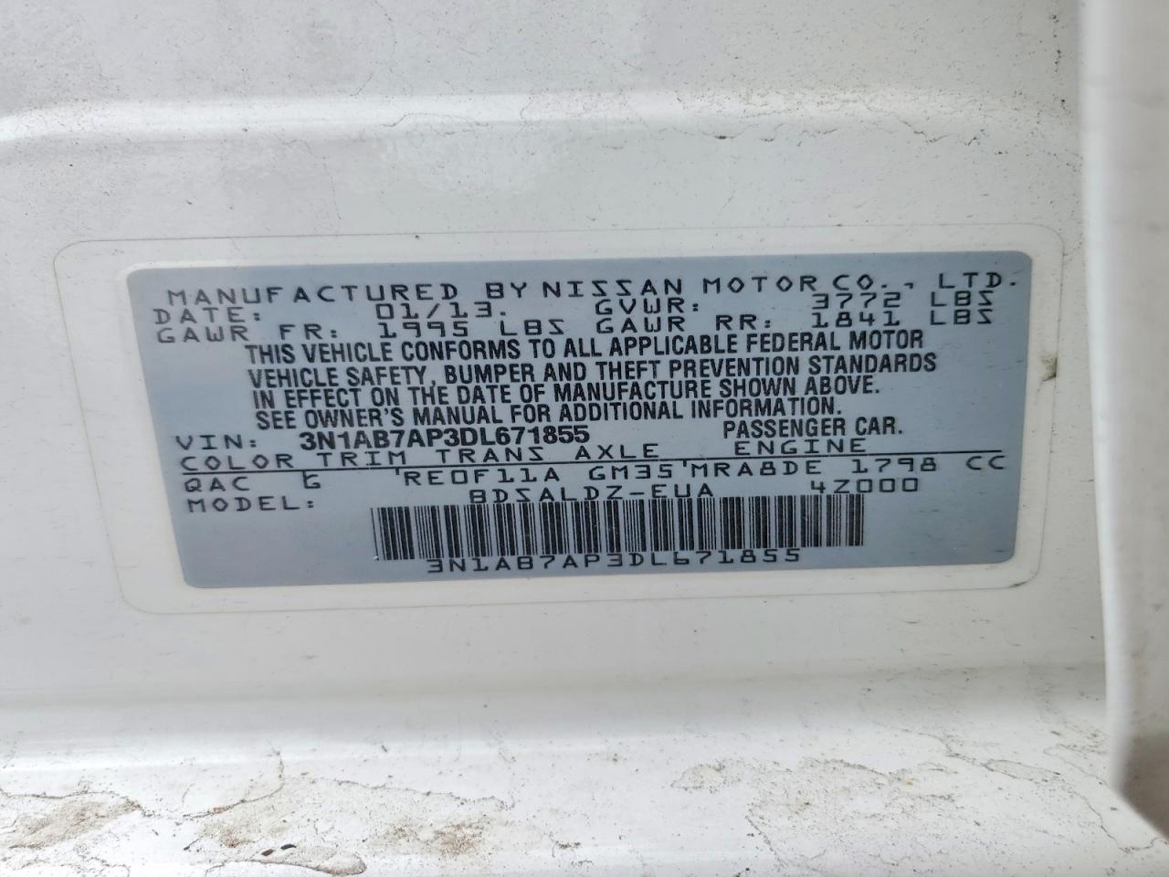 2013 NISSAN SENTRA S photo 23
