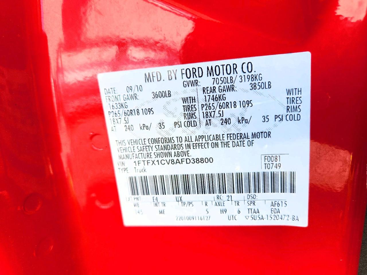 2010 FORD F150 SUPER CAB photo 25