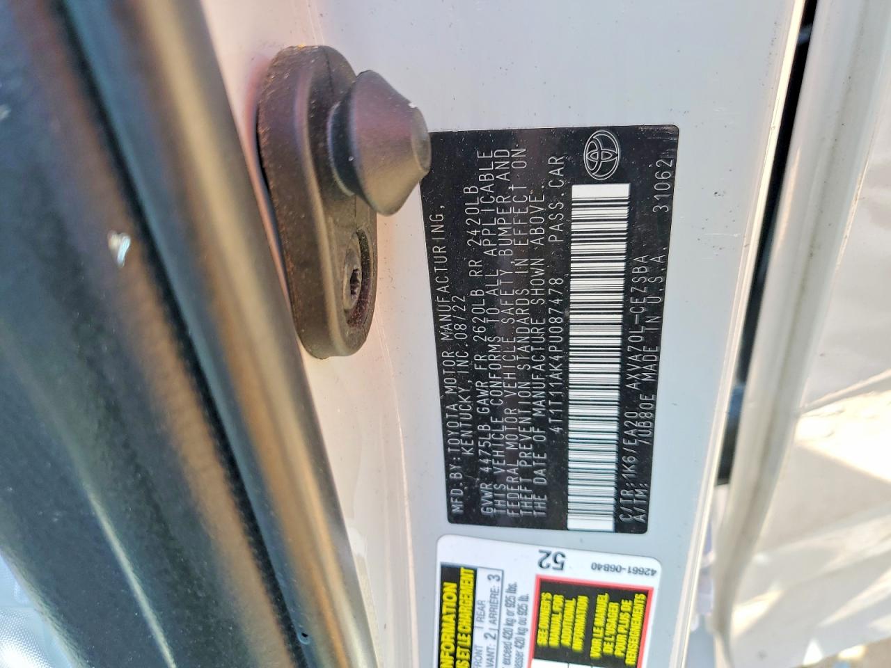 2023 TOYOTA CAMRY SE photo 12