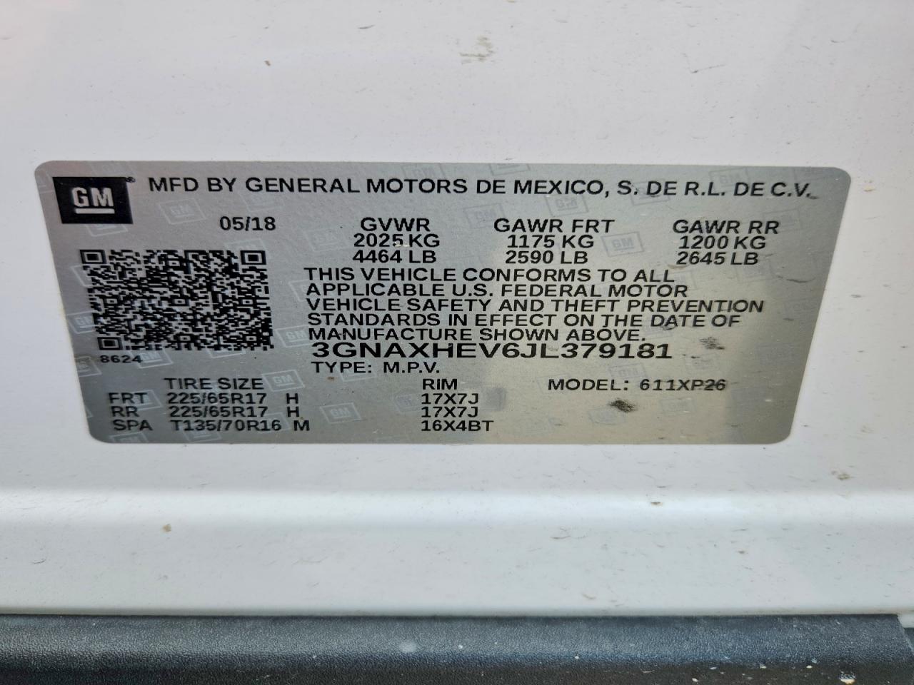 2018 CHEVROLET EQUINOX LS photo 25