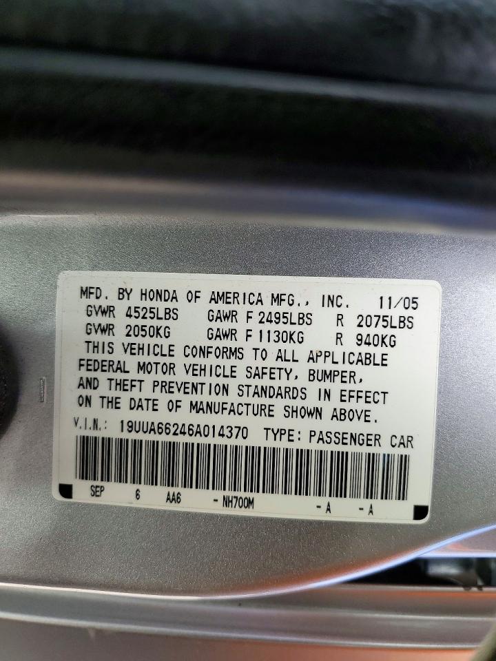 2006 ACURA 3.2TL photo 12