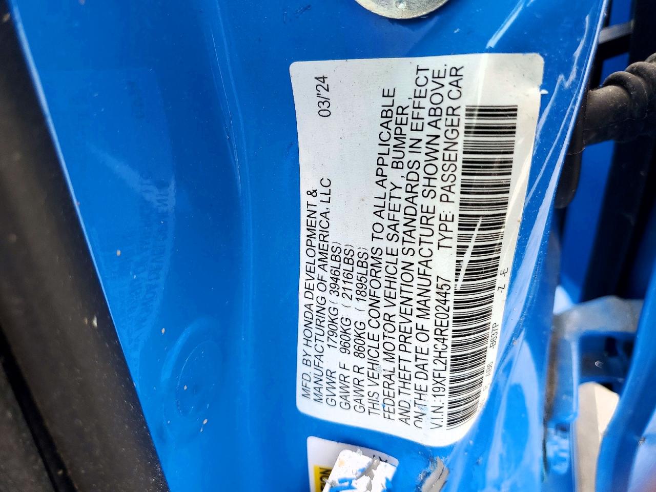 2024 HONDA CIVIC SPORT photo 23