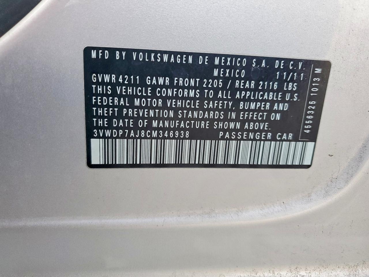 2012 VOLKSWAGEN JETTA SE photo 23