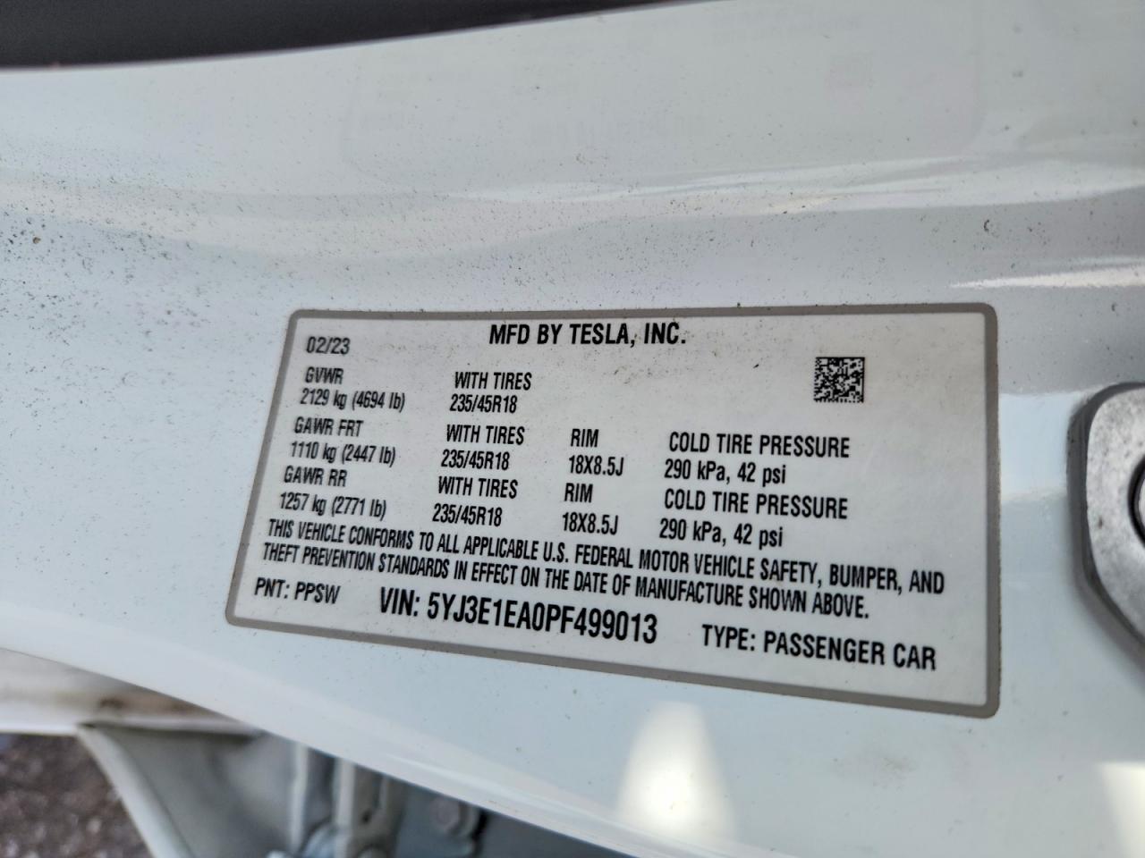 2023 TESLA MODEL 3 photo 34