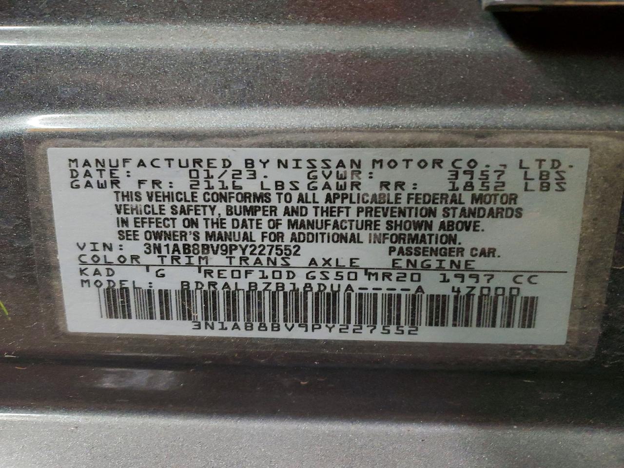 2023 NISSAN SENTRA S photo 34