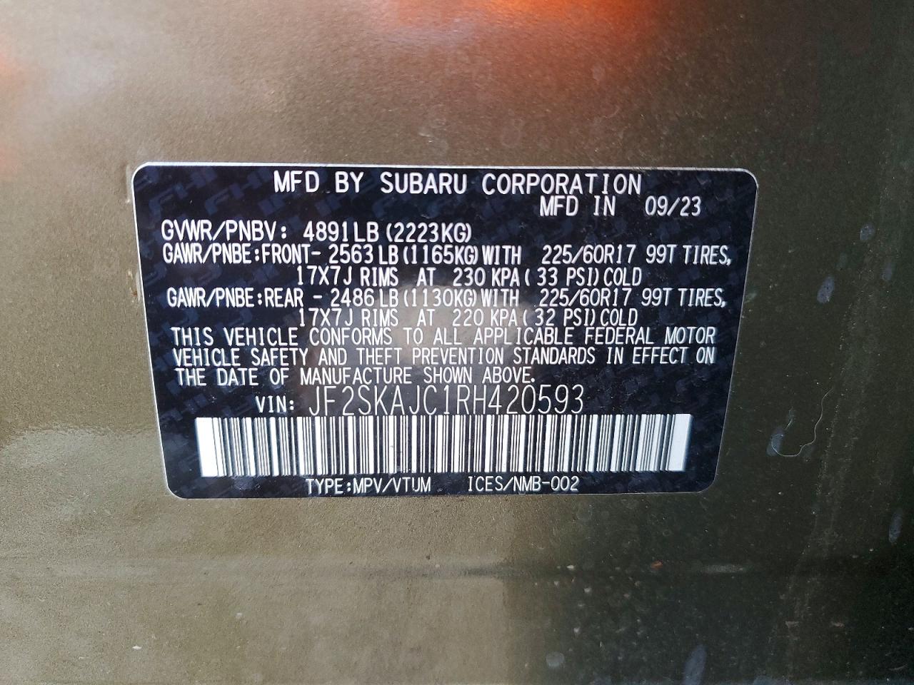 2024 SUBARU FORESTER WILDERNESS photo 37