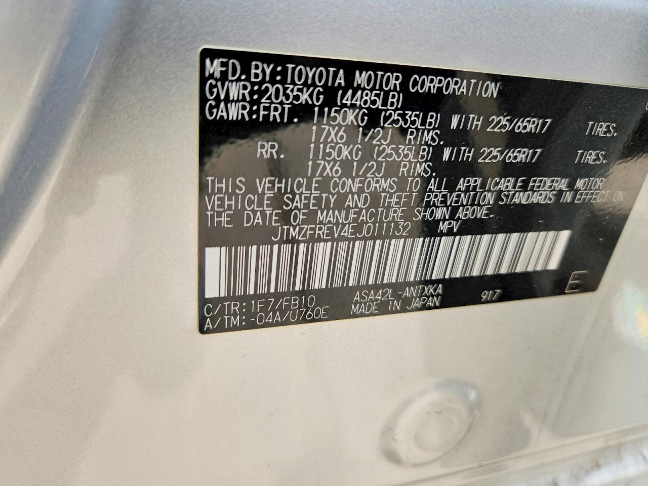 2014 TOYOTA RAV4 LE photo 13
