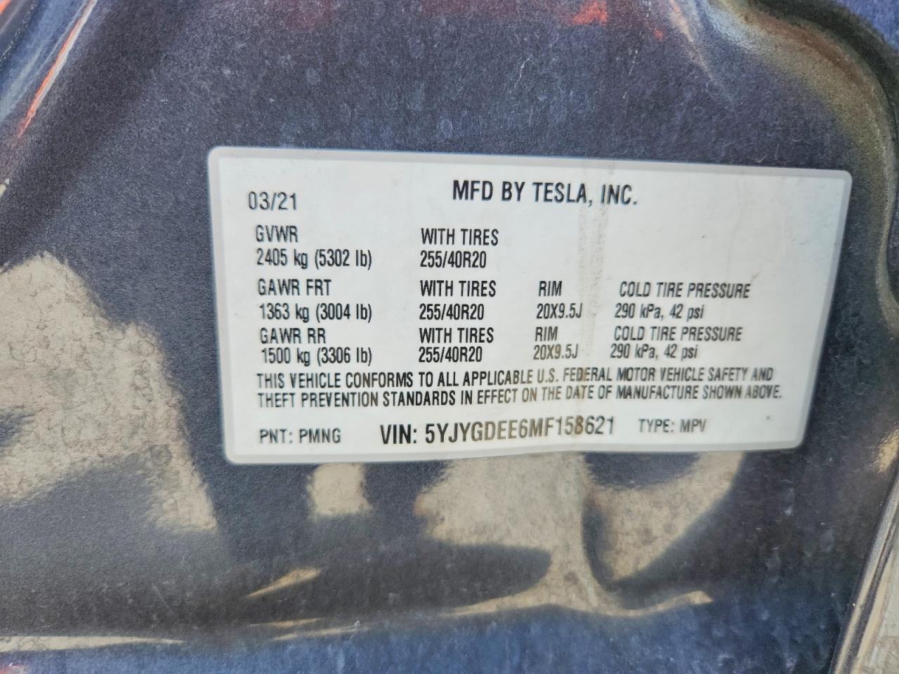 2021 TESLA MODEL Y photo 12