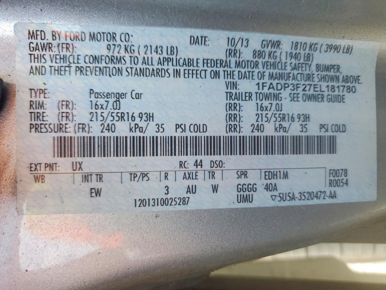 2014 FORD FOCUS SE photo 34