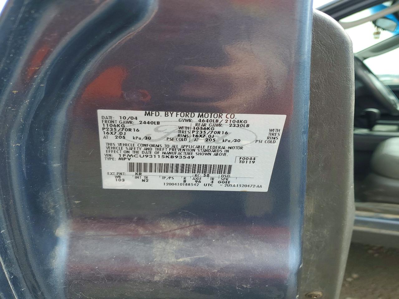 2005 FORD ESCAPE XLT photo 25