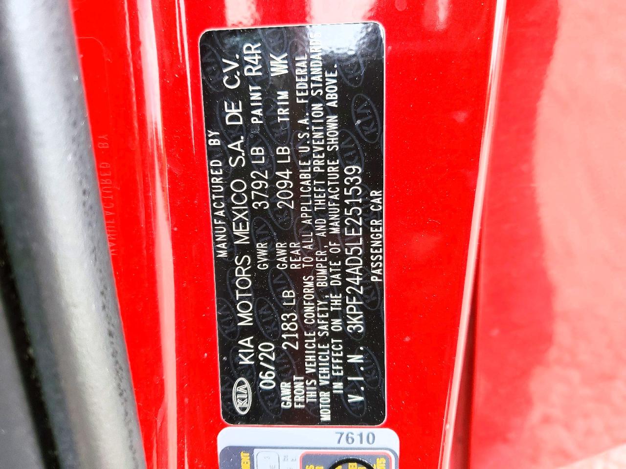 2020 KIA FORTE LXS photo 23