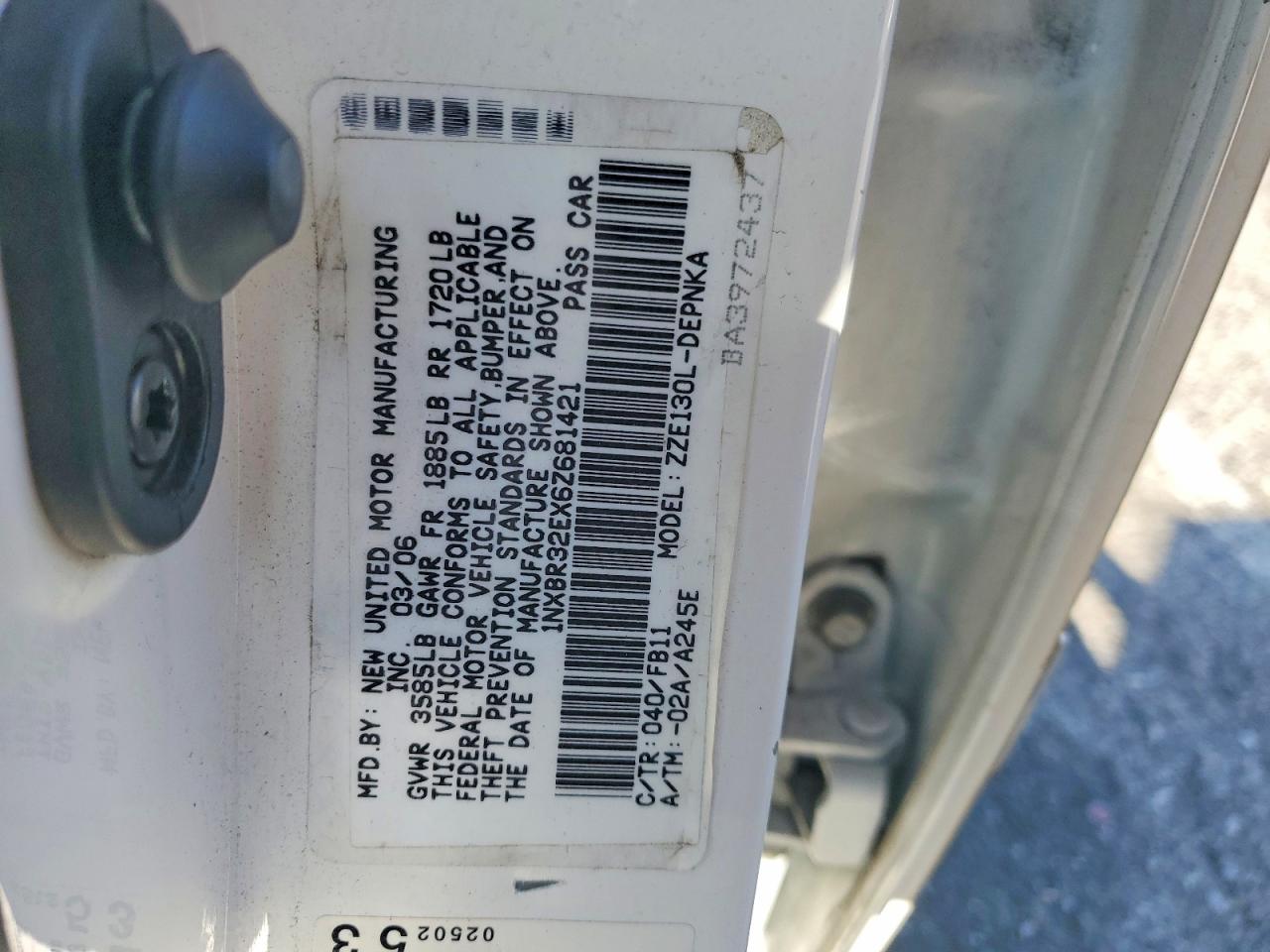 2006 TOYOTA COROLLA LE photo 34