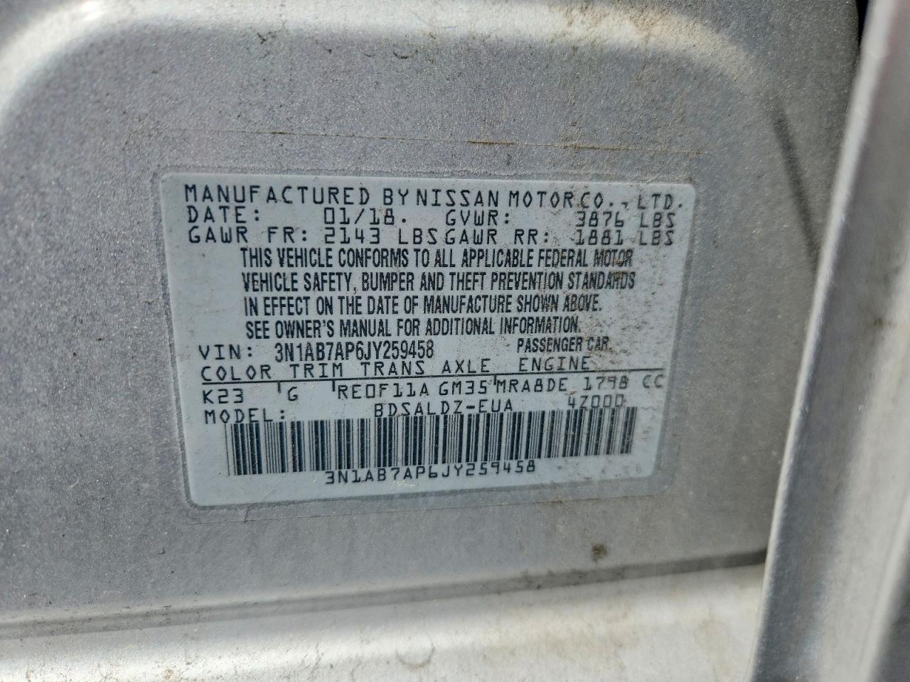 2018 NISSAN SENTRA SV photo 23