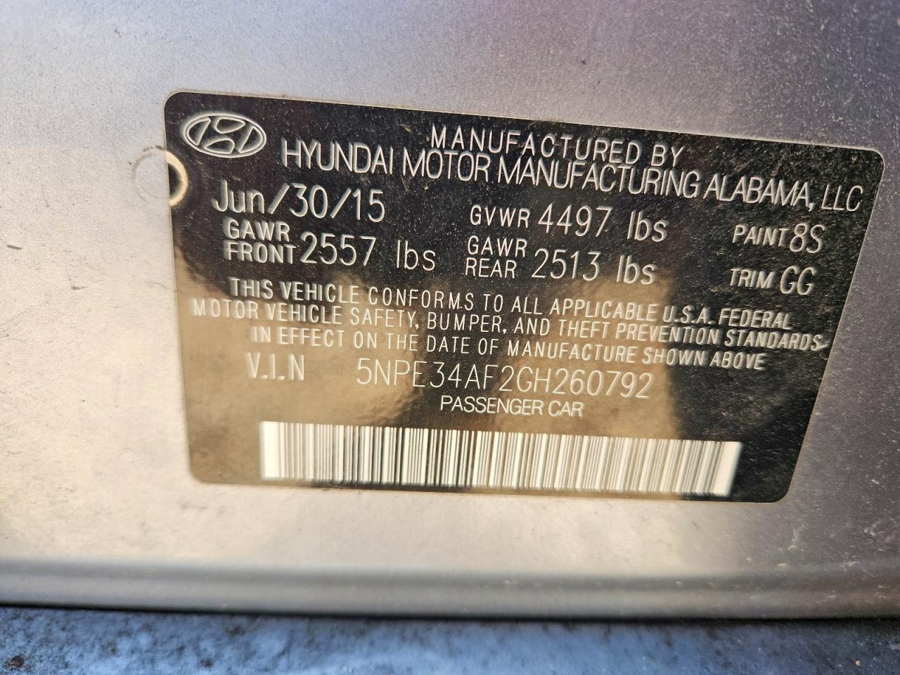 2016 HYUNDAI SONATA SPORT photo 37