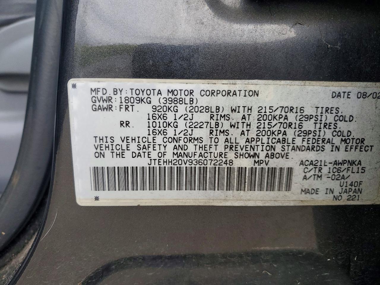 2003 TOYOTA RAV4 BASE photo 23