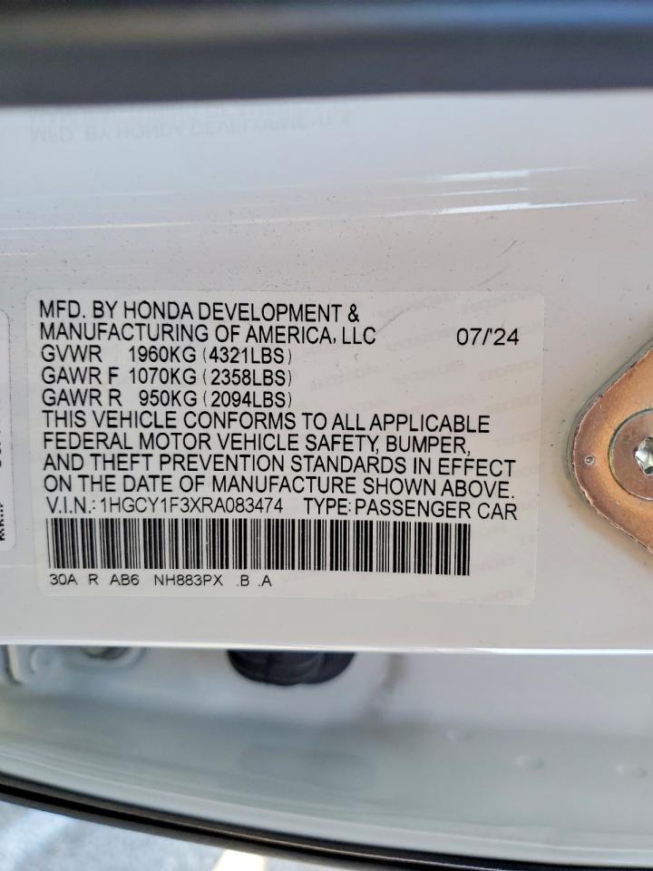2024 HONDA ACCORD EX photo 23