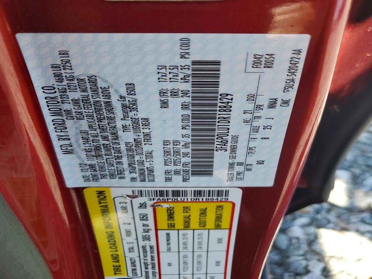 2013 FORD FUSION SE HYBRID photo 12