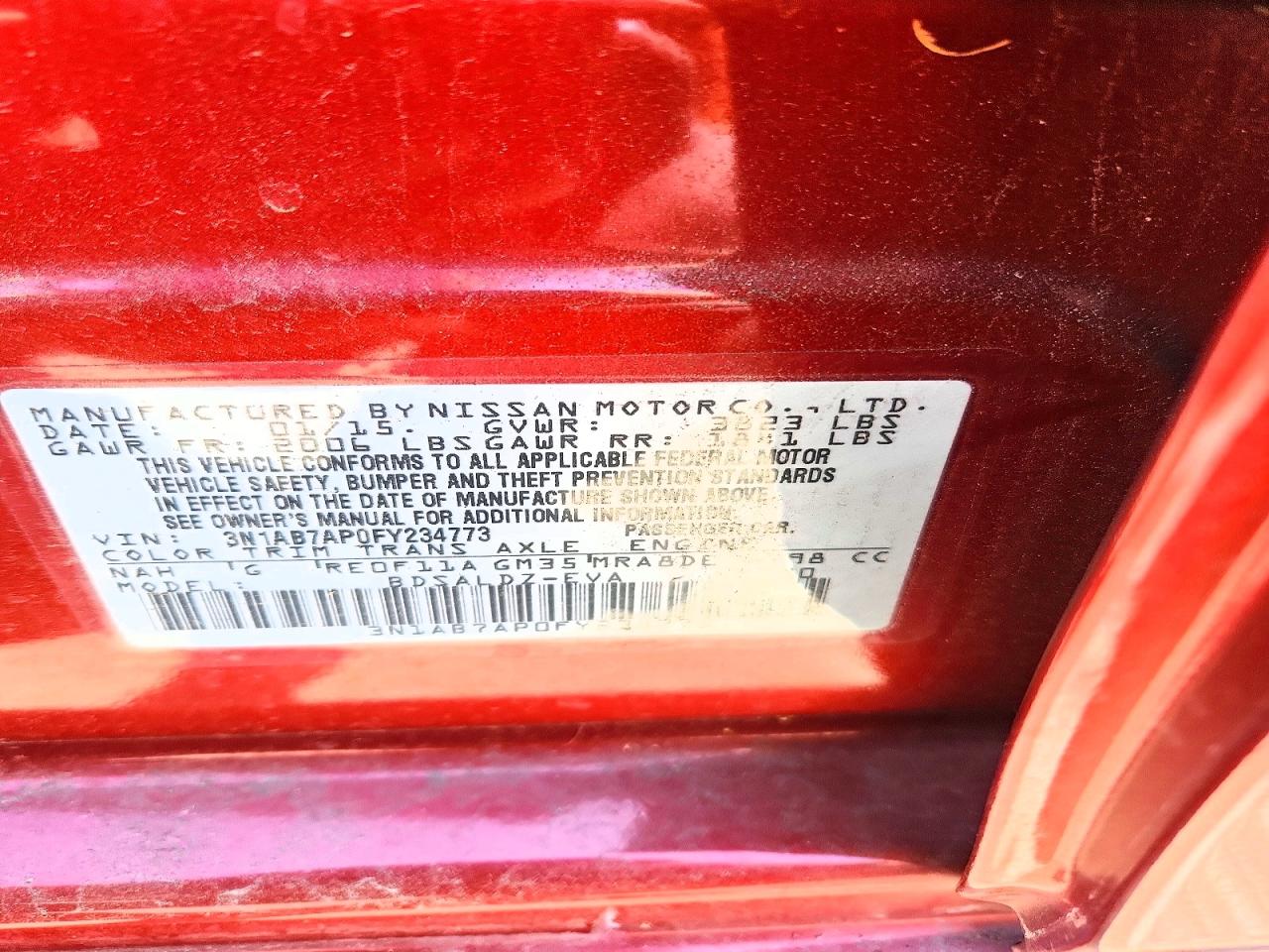 2015 NISSAN SENTRA SV photo 23