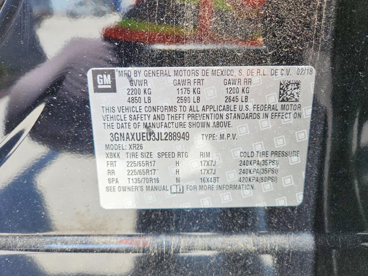 2018 CHEVROLET EQUINOX LT photo 13