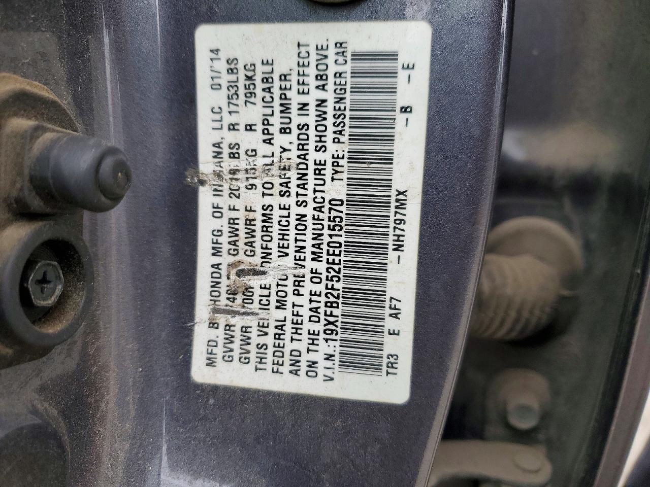 2014 HONDA CIVIC LX photo 12