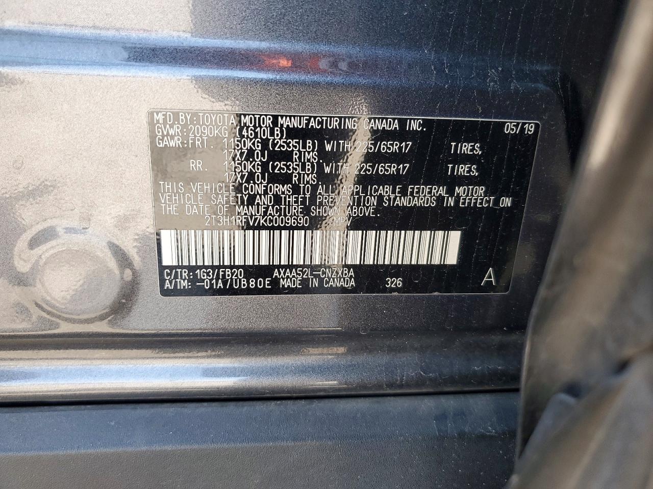 2019 TOYOTA RAV4 LE photo 13