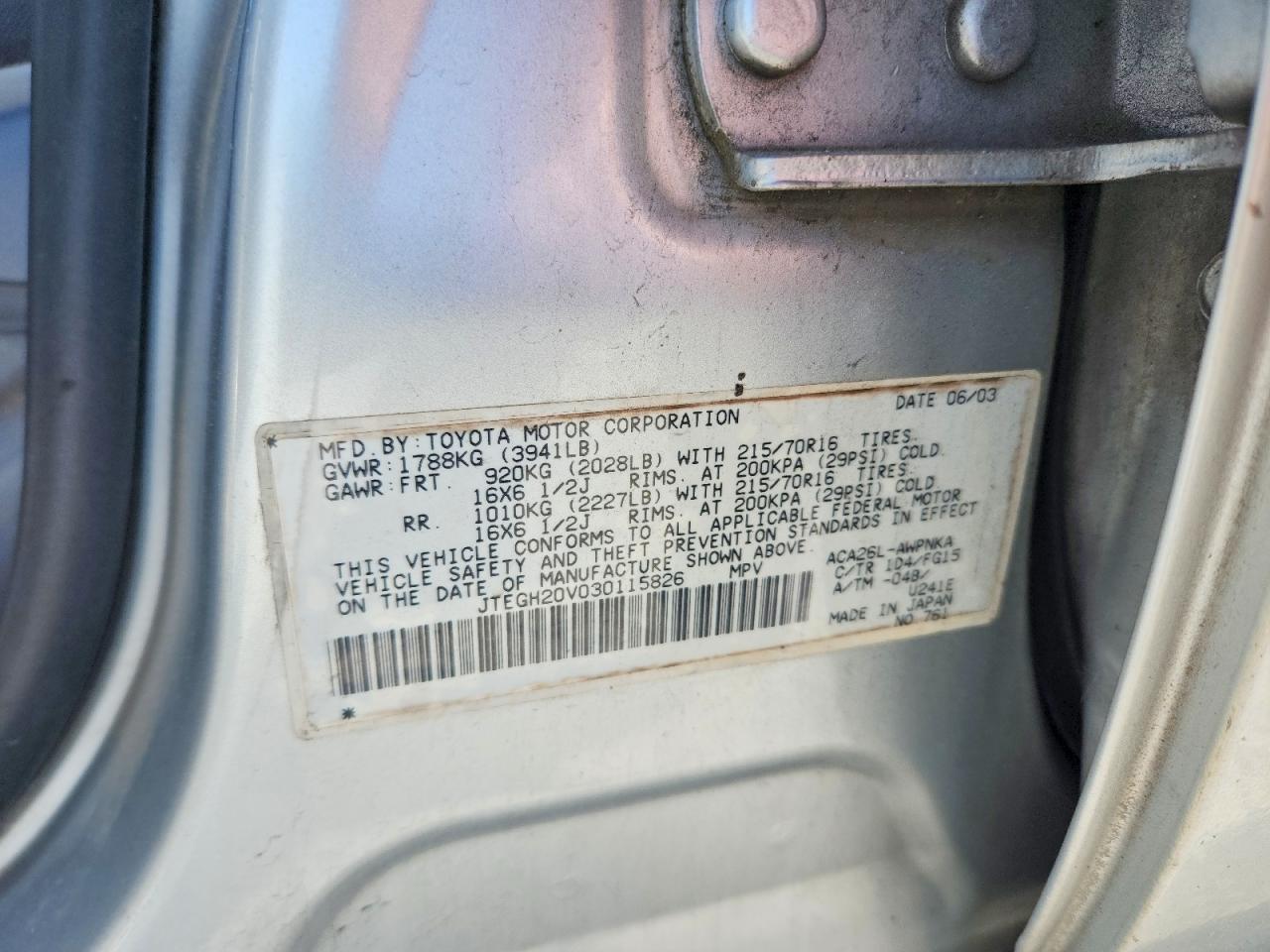 2003 TOYOTA RAV4 BASE photo 25