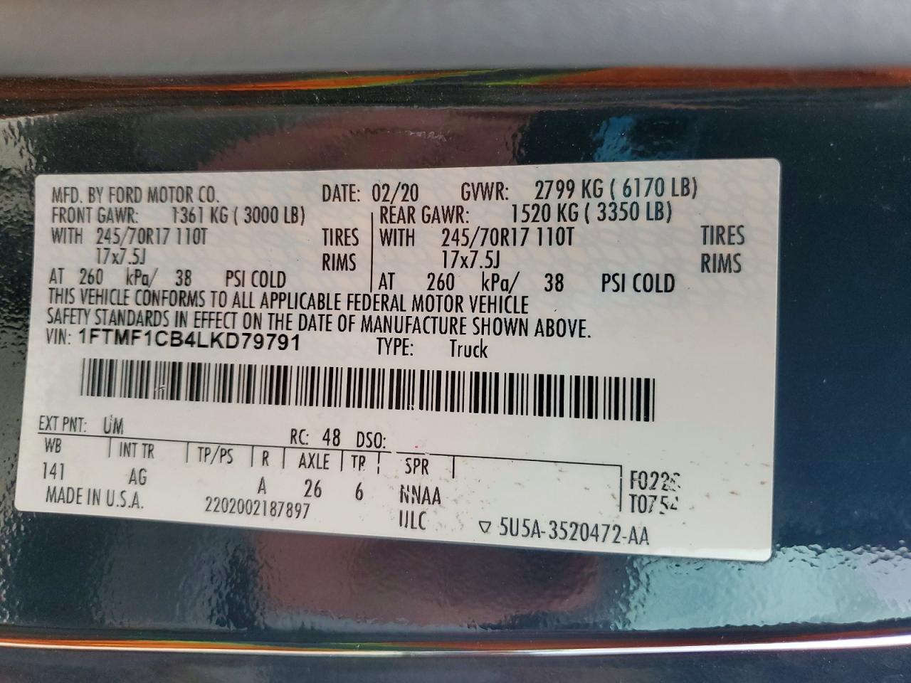 2020 FORD F150 photo 12