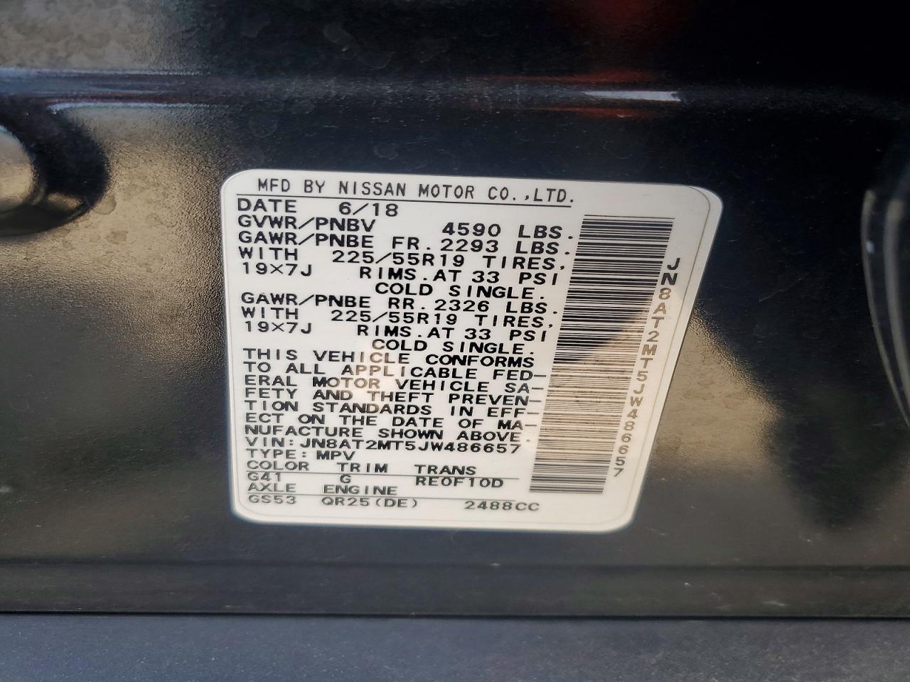 2018 NISSAN ROGUE S photo 13