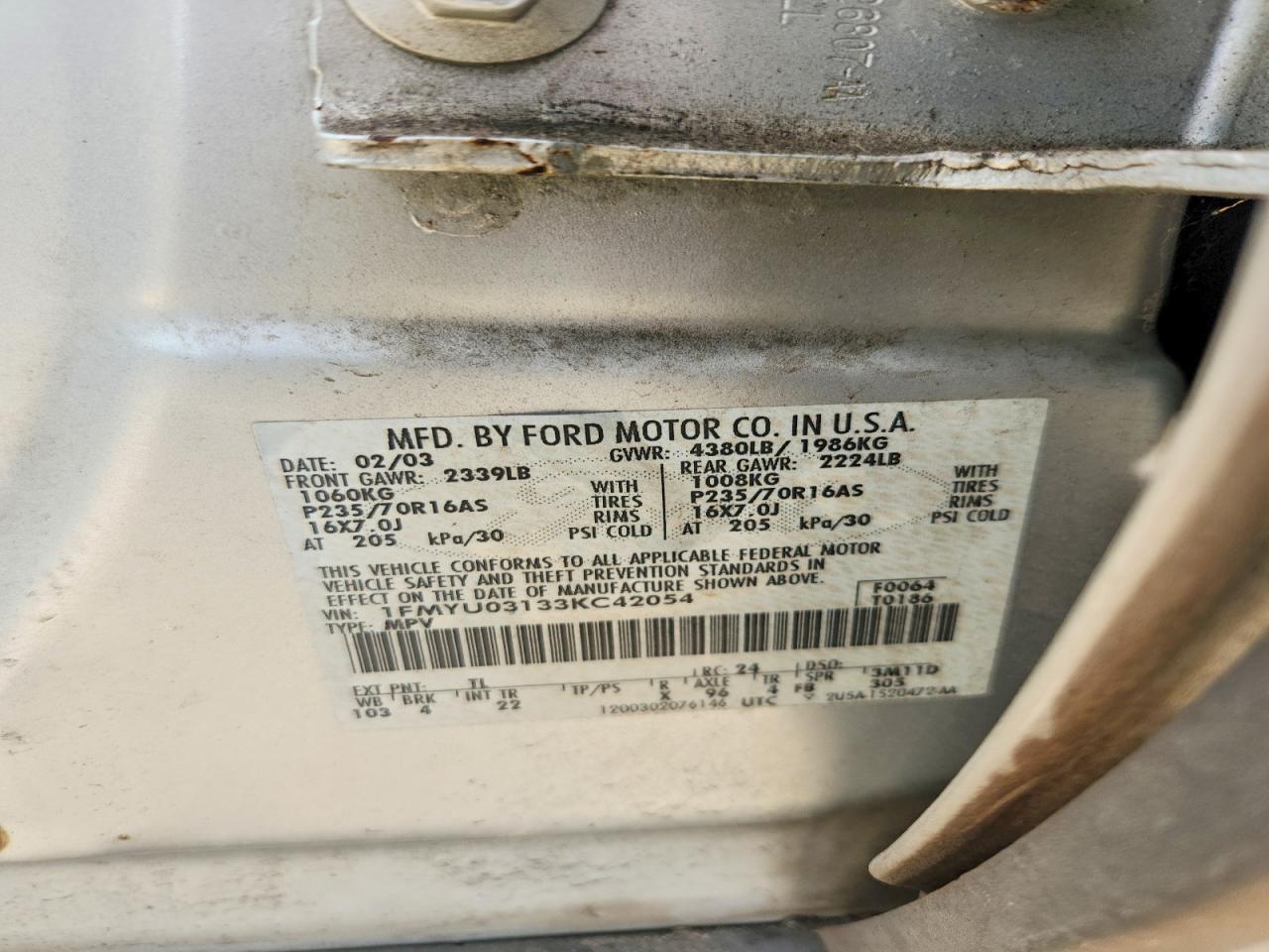 2003 FORD ESCAPE XLT photo 25