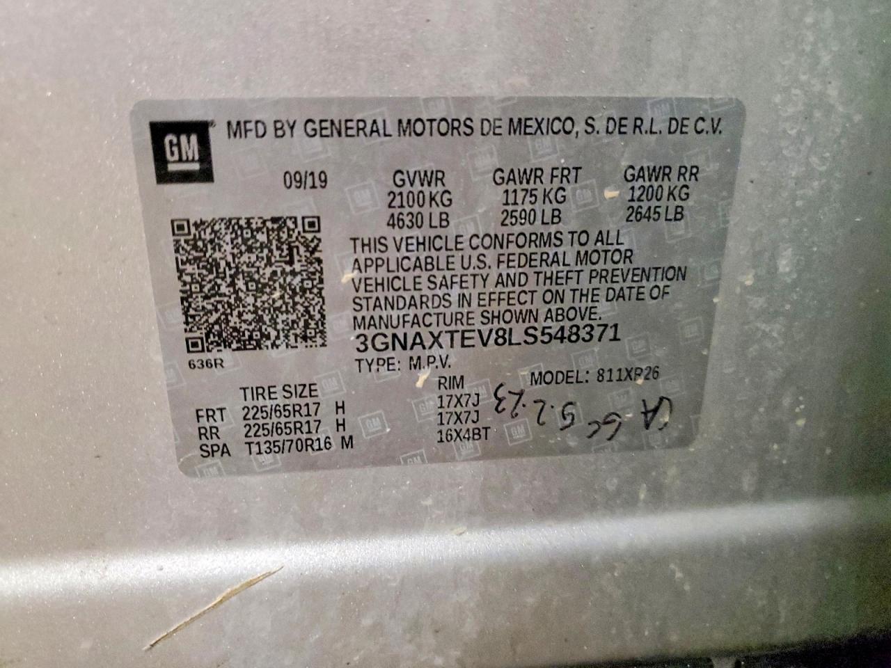 2020 CHEVROLET EQUINOX LT photo 13