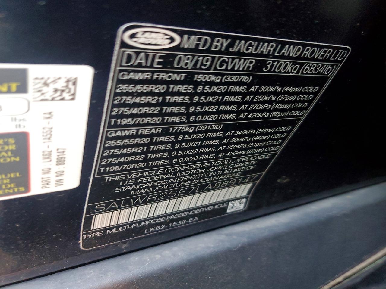 2020 LAND ROVER RANGE ROVER SPORT P525 HSE photo 37
